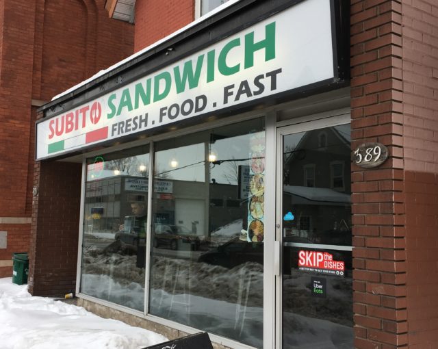 Storefront - Subito Sandwich