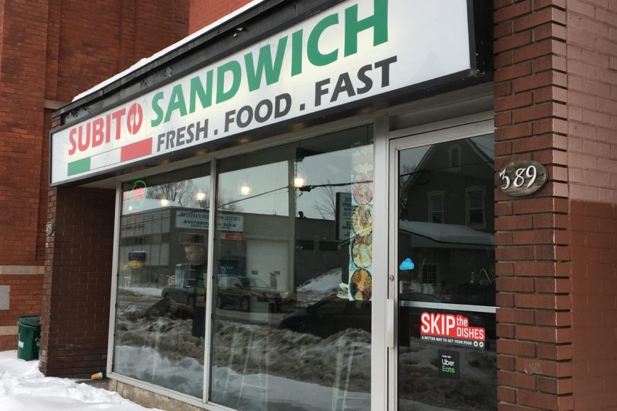 Storefront - Subito Sandwich
